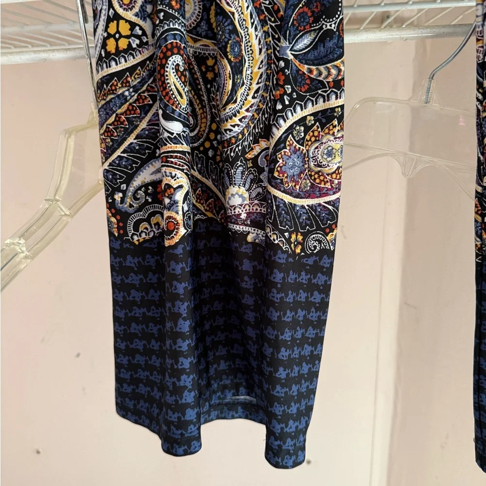I.N. Studio Black and Multicolor Paisley Pants - Picture 4 of 6